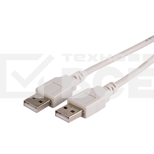Кабель USB (шт. USB A - шт. USB A) 1.8 метра, серый Rexant