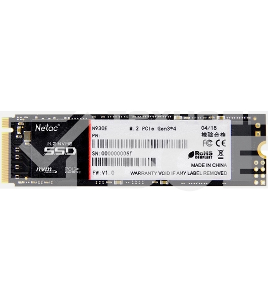 Накопитель SSD Netac N930E Pro, 256GB, PCIe 3.1 x4, M.2 2280, NVMe, R/W 2040/1270