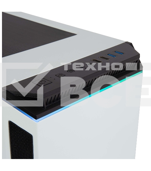 Компьютерный корпус Hiper PW81 белый без БП ATX 3x120мм 2xUSB2.0 2xUSB3.0 audio bott PSU