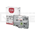 Кассета с лентой S'OK by Sakura Printing TZES441 для Brother, черный на красном, 18мм/8м, наклейка, фото 1