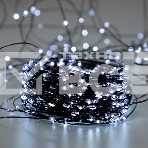 Гирлянда Роса с контроллером 20м, 200LED, IP20, 230В, зеленый провод, белое свечение , фото3
