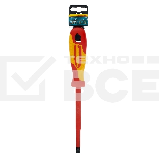 Отвертка GROSS 12945диэлектрическая sl8х150мм crmo до 1000в двухкомпонентная рукоятка