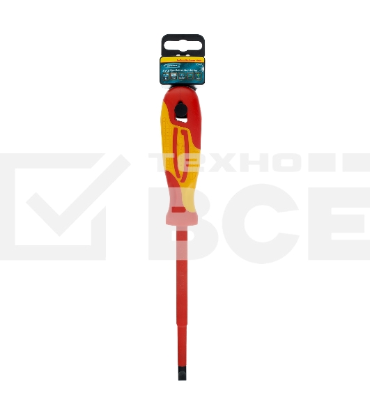 Отвертка GROSS 12945диэлектрическая sl8х150мм crmo до 1000в двухкомпонентная рукоятка
