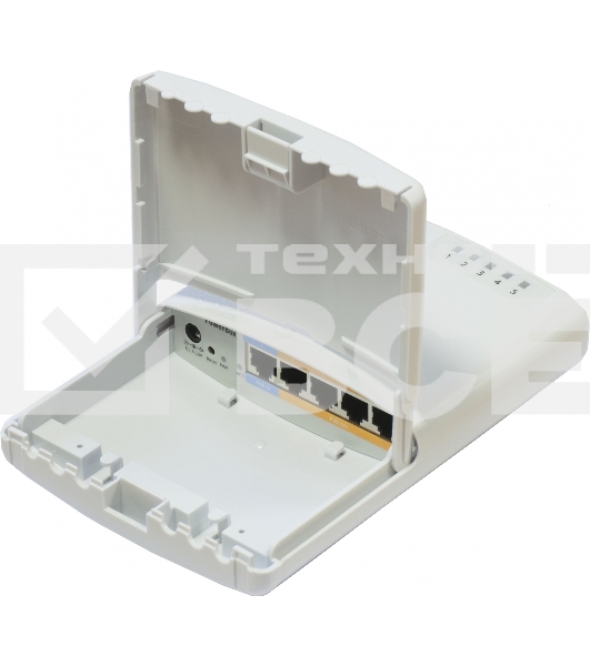 Маршрутизатор MikroTik RB750P-PBr2 PowerBox with 650MHz CPU, 64MB RAM, 5xLAN (four with PoE out), RouterOS L4, outdoor case, PSU, PoE, mounting set
