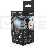Лампа филам. Gauss 7Вт цок.:E27 шар 220B 4100K св.свеч.бел.нейт. G45 (упак.:10шт) (105802207), фото4