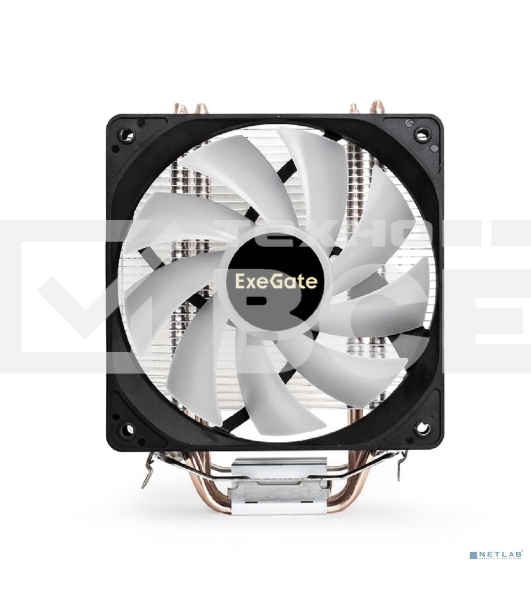 Кулер для процессора ExeGate Wizard EXX400V2-PWM.FRGB серебристый, 120 мм, алюминий/медь, 2400 об/мин, 24 дБ, 4 pin, 140 Вт, 155 мм