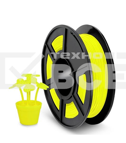 Филамент NVPRINT TPU Yellow для 3D печати диаметр 1.75мм  длина 165 метров  масса 0,5 кг