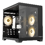 Компьютерный корпус HSPD F330, Panoramic Mini-tower, черный, TG, 0.5 SPCC, 3x120мм ARGB mATX, mITX 160/400/200мм 1x2.5', 2x3.5', 4xPCI 1xUSB-C 3.0, 2xUSB-A1.0 428x280x375мм, фото19