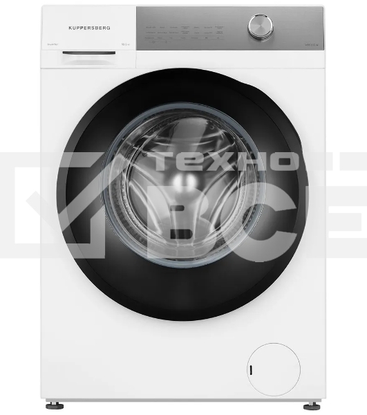 Стиральная машина Kuppersberg WM 610 W, High-Tech, загрузка 10.5 кг, 14 программ, 1400 об/мин. сенсорное/механическое управление, инверторный двигатель, функция пара, отложенный старт, самодиагностика, блокировка от детей, энергоэффективность А+++, цвет б