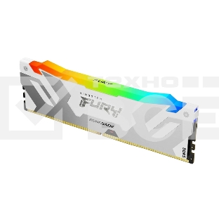 Оперативная память Kingston Fury Renegade, DDR5, 16GB (1x16 GB), 6400 MHz, CL32, DIMM, радиатор, RGB, белый
