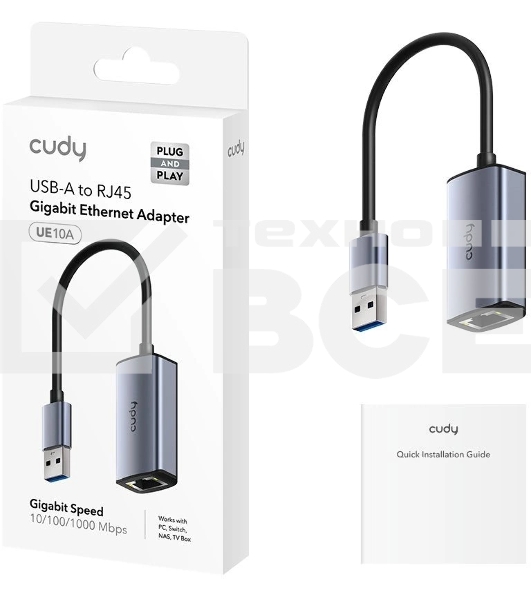 Сетевой адаптер Gigabit Ethernet Cudy UE10A USB 3.0