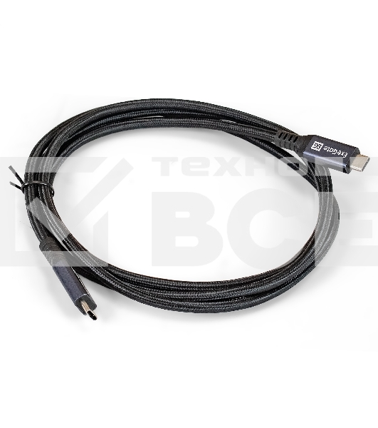 Кабель для зарядки ExeGate EX-CCP-USB4.0-CMCM-QC-1.5 (USB4.0 USB Type-Cm/Cm, 40Gbit/s, 5A, 240W, PD3.1/QC4.0, 1,5м)