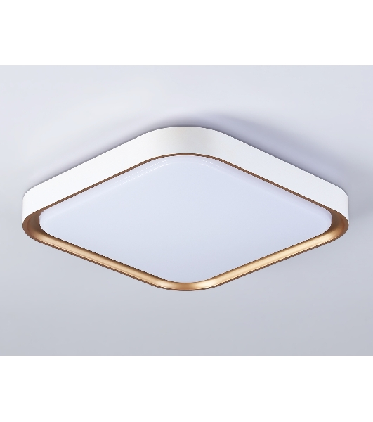 Потолочный светодиодный светильник Ambrella light FZ1259 WH/GD белый/золото 27W 5000K 350*350*60 (Без ПДУ)