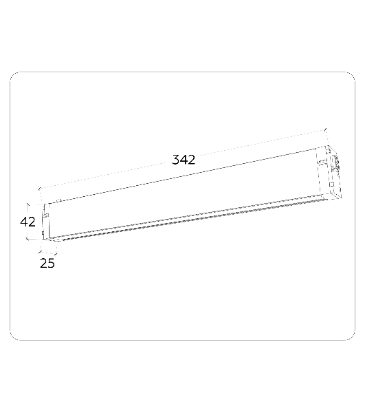 Управляемый светодиодный светильник для шинопровода Magnetic Ambrella light GL1271 WH белый IP20 15W 3000K-6400K 220V 120° 342*25*42 (Без ПДУ)