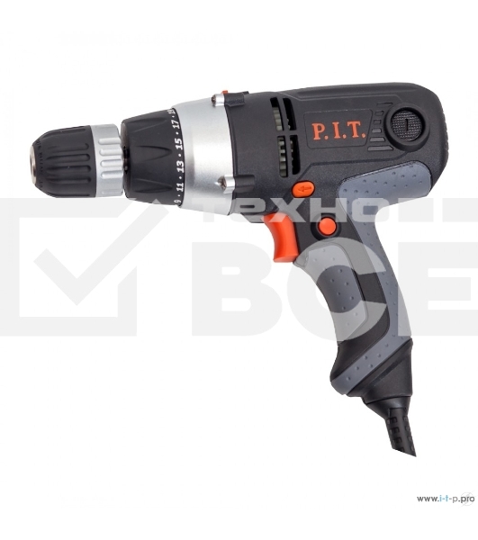 Дрель-шуруповерт сетевой P.I.T. РВМ10-С2 МАСТЕР, Сетевая, 400Вт