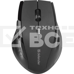 Мышь беспроводная Defender Accura MM-365 черный, 1600 dpi, радиоканал, USB, кнопки - 6