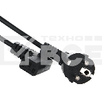 Кабель компьютер - розетка  угловой  220V <3м> (Европейский стандарт)  Telecom <TP021DA-3.0-BK>, фото2