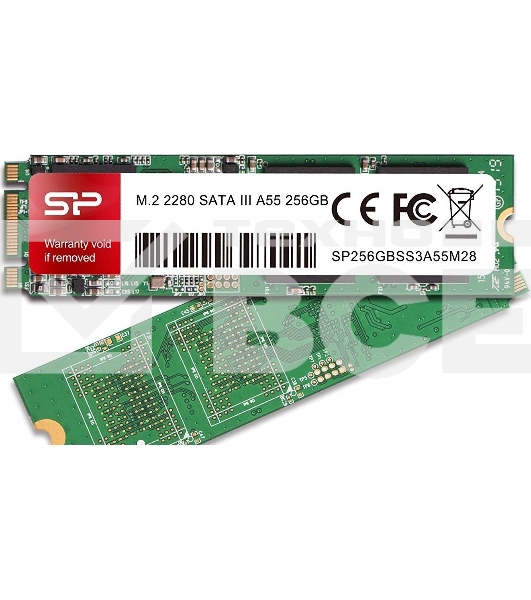 Накопитель SSD Silicon Power A55, 256GB, M.2 2280, SATA III, R/W 560/530