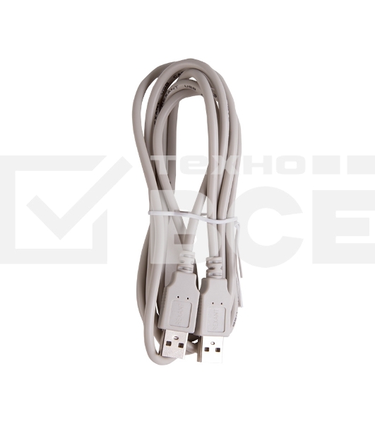 Кабель USB (шт. USB A - шт. USB A) 1.8 метра, серый Rexant
