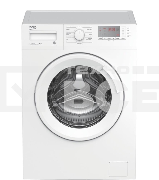 Стиральная машина Beko WRE6512BWW белый, загрузка фронтальная 6 кг, 1000 об/мин., класс: А