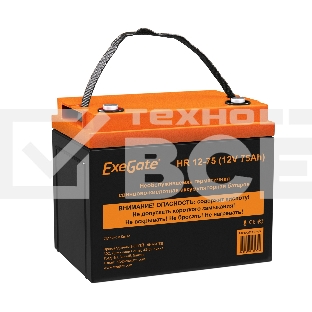 Аккумуляторная батарея ExeGate EX282984RUS HR 12-75 (12V 75Ah, под болт М6)