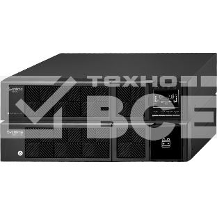 Источник бесперебойного питания Smart-Save Online SRV Systeme Electric 6000 ВА, конвертируемый форм-фактор 4U, 230 В, 1:1, клеммный вход/выход, SmartSlot, LCD, USB, версия с возможностью увеличения времени автономии, 2 кор.