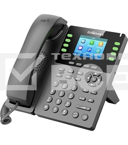Телефон IP Flyingvoice P23G серый (упак.:1шт)