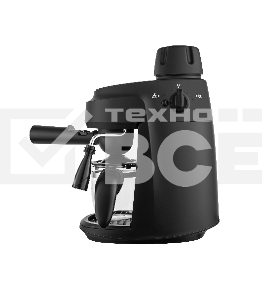 Кофемашина рожковая Maunfeld MF-733BK чёрный, исп. кофе - молотый, 0.24 л, 870 Вт, 4 бар.