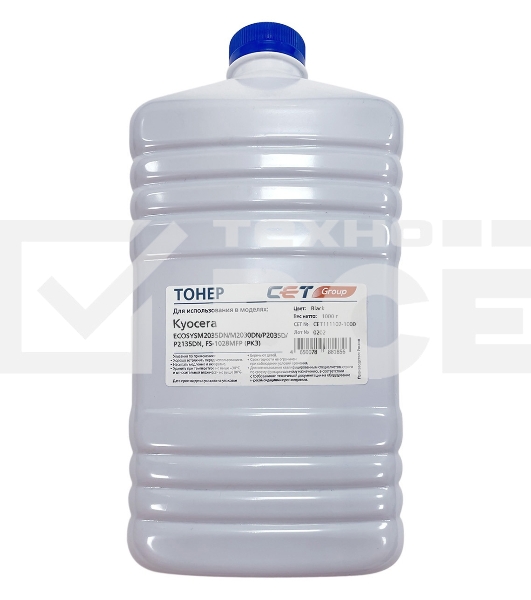 Тонер Cet PK3 CET111102-1000 черный бутылка 1000гр. для принтера Kyocera Ecosys M2035DN/M2030DN/P2035D/P2135DN