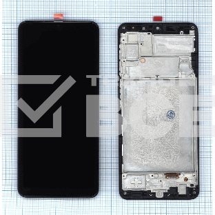 Дисплей для Samsung Galaxy A22 SM-A225F в сборе с тачскрином и рамкой (INCELL) черный