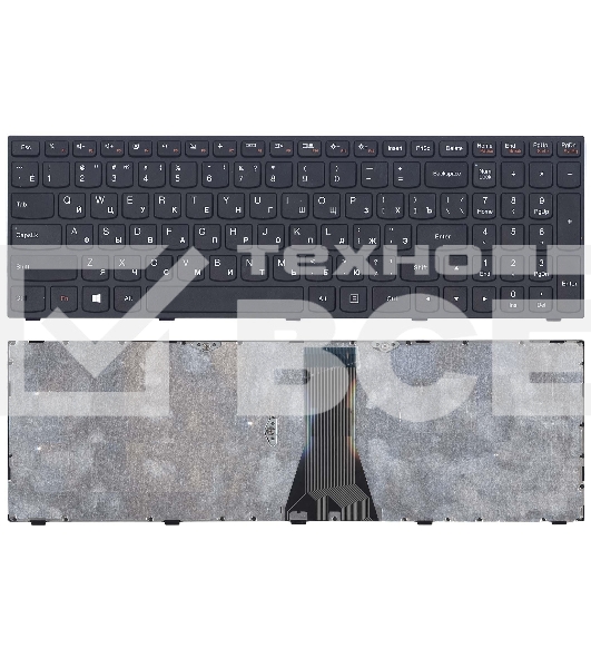 Клавиатура для ноутбука Lenovo IdeaPad G50-70 G50-30 черная с черной рамкой