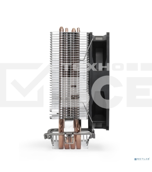 Кулер для процессора ExeGate Wizard EXX400V2-PWM.FRGB серебристый, 120 мм, алюминий/медь, 2400 об/мин, 24 дБ, 4 pin, 140 Вт, 155 мм