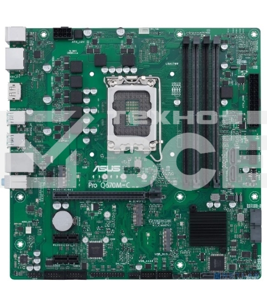 Материнская плата ASUS Pro Q670M-C-CSM, LGA 1700, Intel Q670, 4xDDR5, 6xSATA, 2xM.2, 1xPCIe 4.0 x16, 1xHDMI, 2xDP, 1x1Gb LAN, 4xUSB-A 3.2 Gen 2, 3x3.5 мм, 7.1, mATX