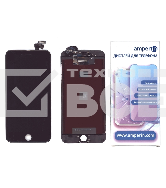 Дисплей Amperin для Apple iPhone 6 Plus в сборе с тачскрином (IPS), черный