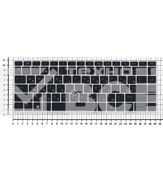 Клавиатура для ноутбука HP Probook 430 G5 440 G5 445 G5 серебристая с трекпоинтом
