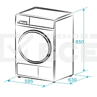 Сушильная машина MONSHER MDM 631 Blanc, High-Tech, загрузка 8 кг, 16 программ, тепловой насос, подсветка барабана, отсрочка старта, электронное управление, блокировка от детей, энергоэффективность А++, цвет белый