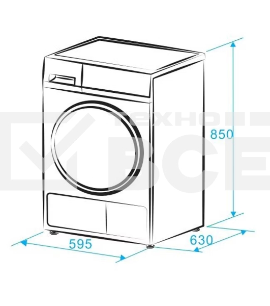 Сушильная машина MONSHER MDM 631 Blanc, High-Tech, загрузка 8 кг, 16 программ, тепловой насос, подсветка барабана, отсрочка старта, электронное управление, блокировка от детей, энергоэффективность А++, цвет белый