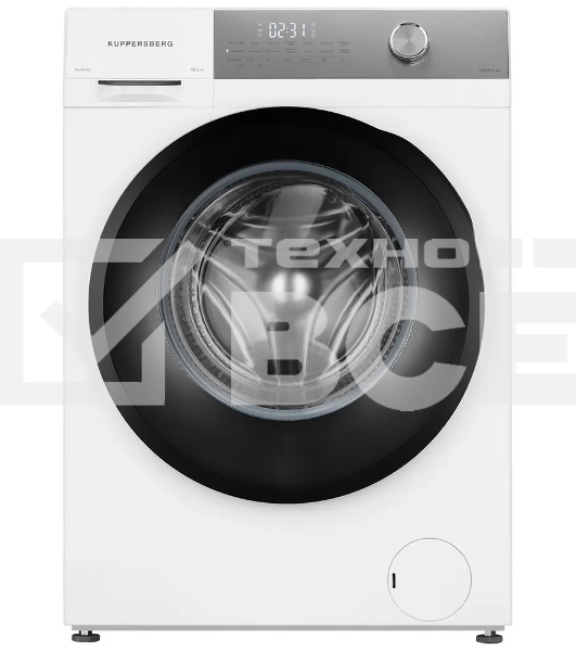 Стиральная машина Kuppersberg WM 610 W, High-Tech, загрузка 10.5 кг, 14 программ, 1400 об/мин. сенсорное/механическое управление, инверторный двигатель, функция пара, отложенный старт, самодиагностика, блокировка от детей, энергоэффективность А+++, цвет б