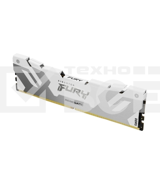 Оперативная память Kingston Fury Renegade, DDR5, 16GB (1x16 GB), 6400 MHz, CL32, DIMM, радиатор, белый