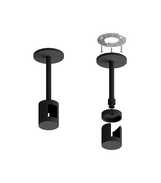 Крепеж накладной A9222 BK черный D20*100mm