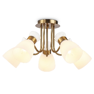 Светильник Ambrella light TR3218/5 GD/FR золото/белый матовый E27*5 max 40W D580*290