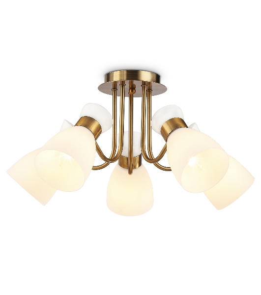 Светильник Ambrella light TR3218/5 GD/FR золото/белый матовый E27*5 max 40W D580*290
