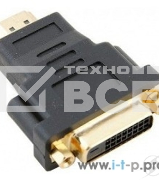Переходник HDMI/DVI-D 19M/25F VCOM позолоченные контакты, VAD7819