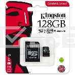 Флеш карта microSDHC 128GB microSDXC Kingston <SDCS2/128GB> Class10 UHS-I Canvas Select up to 100MB/s с адапт., фото5