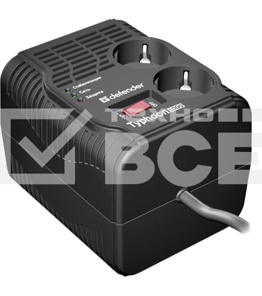 Стабилизатор, Defender AVR Typhoon 1000 максимальная мощность 320 Вт