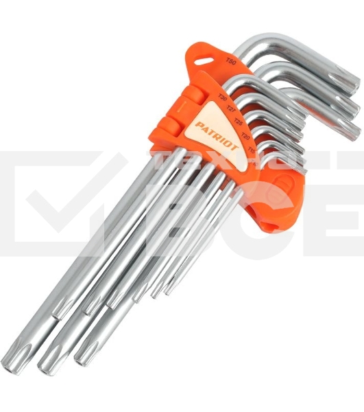 Набор ключей PATRIOT SKТ-9L, TORX, длинные, T10-T50, CRV, 9 шт