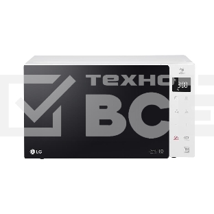 Микроволновая печь LG MW25R35GISW белый/черный, 25 л, 1000 Вт, переключатели - сенсор