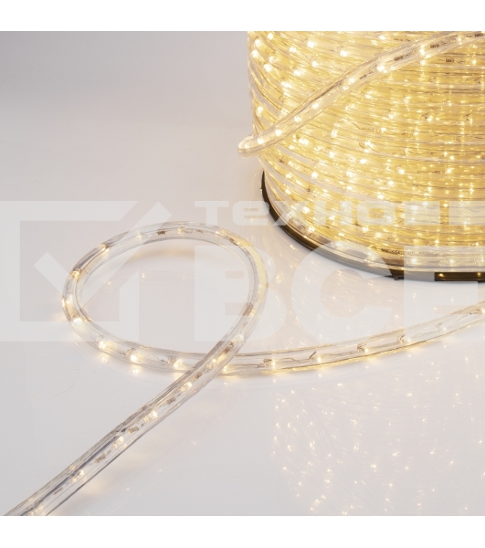 Дюралайт LED, постоянное свечение (2W) – теплый белый, 36 LED/м, бухта 100 м