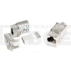 Вставка Keystone Jack KJNE-8P8C-C5e-90-SH-F-WH RJ-45(8P8C),кат.5e,экран.,110 IDC,зад.с пом.NE-TOOL,белая  46659  Hyperline, фото 1