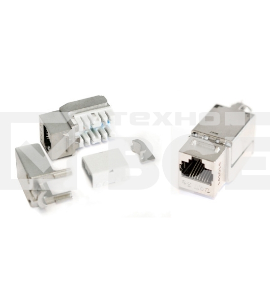 Вставка Keystone Jack KJNE-8P8C-C5e-90-SH-F-WH RJ-45(8P8C),кат.5e,экран.,110 IDC,зад.с пом.NE-TOOL,белая  46659  Hyperline